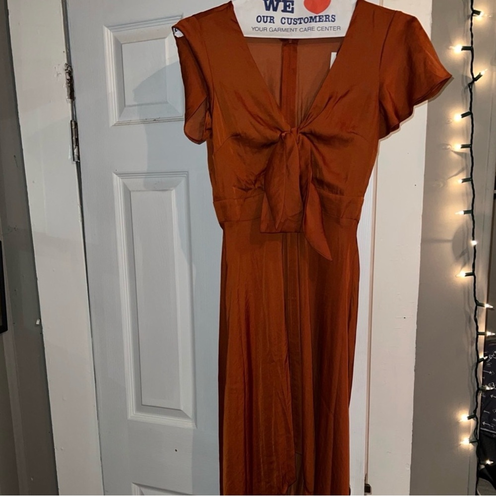 Francesca's Collections Rust Maxi Dress